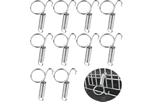 BOBOZHONG Rabbit Cages Spring Door Latch,10 PCS Spring Hooks for Rabbit Cage Multifunctional Spring Cage Latch Cage Door Spring Hook for Fixing Rabbit, Dog, Cat, Parrot, Guinea Pig, Bunny, Pet Cage Door