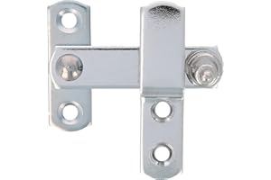 Amig - Poignée pour volet avec rabat 4 | Verrou de sécurité pour fenêtres avec finition chrome mat | Quincaillerie de jardin et d'extérieur au style rustique