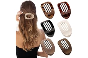 LynixTrade 6 Pcs Flat Hair Clips Curved Design Duckbill Hair Clips for Women French Flat Claw Clip for Thick Hair Hair Accessories for Women
