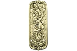 Castelion® Solid Brass Cherub Finger Plate | Brass Door Accessories | Ornate Home Decor Perfect for Traditional Homes | Home Accessories | 8inch