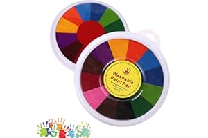 lohill Stempelkissen Bunt,Fingerfarben Kinder ungiftig,13 Farben Fingerabdruck Stempelkissn,Fingerfarben Kinder Perfekt für DIY,Kreative Aktivitäten,Kindergeburtstage und Stoffmalerei