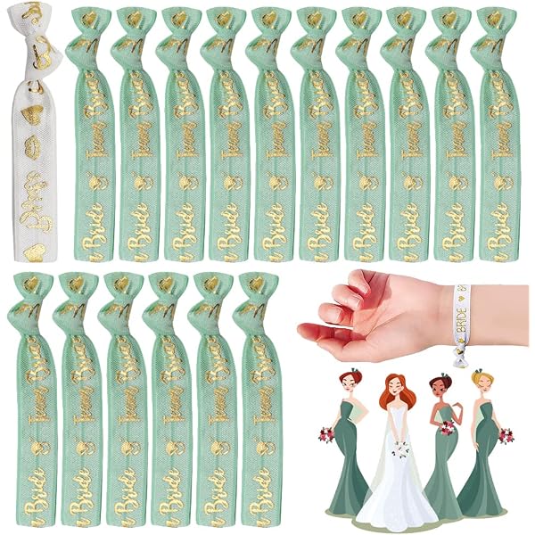 12 Bracelets De Team Bride - Perles Blanches Et Cœurs - Pour Enterrement Vie De Jeune Fille, Mariage - Lot Femme