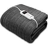 Dreamcatcher Electric Heated Throw Blanket 160 x 120cm, Machine Washable Soft Fleece Overblanket with Timer and 9 Control Hea