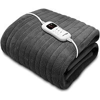 Glowmaster Electric Heated Blanket Throw Over Soft Fleece Washable  Polyester Warm Mattress (Black) : Amazon.co.uk: Home u0026 Kitchen