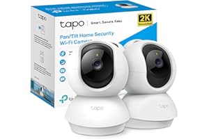 Tapo TP-Link C210(2-Pack) - Cámara IP WiFi 360° Cámara de Vigilancia 2K (3MP),Visión Nocturna Admite Tarjeta SD hasta 512 GB,