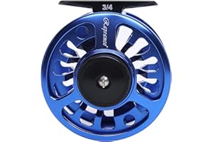 Raprance Fly Fishing Reel,CNC-Machined Aluminum Alloy Fly Reel Large Arbor fly reel, 3/4, 5/6, 7/8 wt in Blue