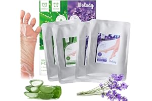 Mascarilla Pies Exfoliante Máscara Wolady 4pcs Exfoliantes Calcetines Exfoliante Pies Máscara Pies Foot Mask, Quita Cutículas y Callos, Eliminar Piel Muerta Foot Peeling Mask Hidratante y Blanqueadora