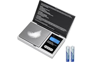 FARNIRVANA Pocket Scales, 500 x 0.01 g Digital Precision Mini Kitchen Scale, Gold Scale, Coin Scales with LCD Display, Tare Function, 7 Units, for Kitchen, Jewellery, Coffee, Herbs