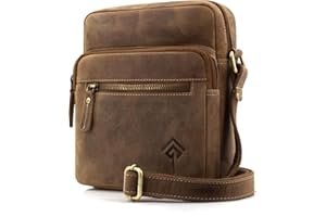 JOREY Leder Herren Umhängetasche Männer Schultertasche aus Echtleder für Business Arbeit Reise Leder Männerhandtasche