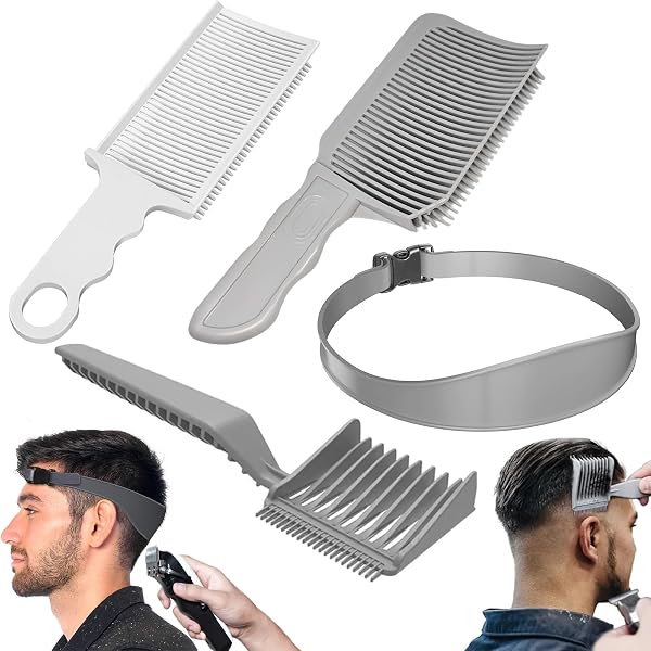3-teiliger Haarschneidekamm Gebogen – Für Präzise Übergänge & Fades Zu Hause Oder Im Salon