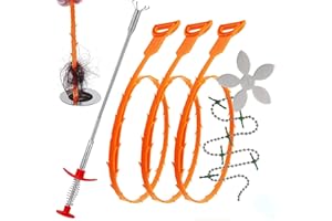 Forliver Abflussspirale,5 in 1 Spirale Abfluss Rohrreinigung Mehrzweck,Abflussspirale mit 3 Größen,Abfluss Schlange ​für Küchenspüle,Bad Badewanne,Abflüsse Dredge Pipe,Abwasserkanäle