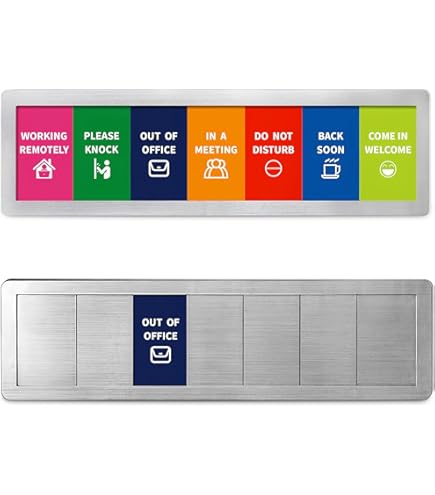 Do Not Disturb Sign - Meeting In Progress Please Do Not Disturb Hanging Door Sign For Office Commerical Use