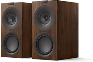 KEF Q Concerto Meta Enceintes bibliothèque HiFi, Noyer | Musique | TV & Home Cinéma | Jeux vidéo | 3 Voies Bass Reflex | Haut-Parleur Uni-Q avec Mat 100 mm | HP Graves 165 mm