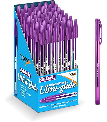 BIC Round Stic Grip Penne A Sfera Viola - Confezione 40 Pezzi, Punta Media 1.0mm, Impugnatura Gomma