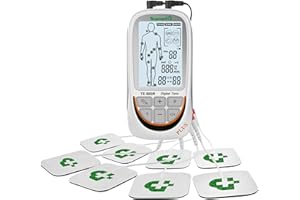 TESMED TE-880R Plus elettrostimolatore Muscolare Ricaricabile, EMS, TENS, Massaggio: 73 programmi di Cui 2 Personalizzabili - Funziona con 8 elettrodi