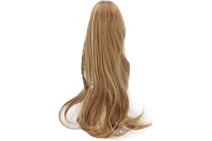‎TITA-DONG Puppenperücke, Leinenfarbenes Puppenhaar, Hitzebeständiges Haar für Puppen, Lange Winky-1/3-Puppenperücke, Einfaches Styling, Puppenhaar Zum Basteln für Puppen mit Einem Kopfumfang von 21 Bis 24 Cm