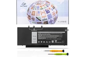 ANTIEE 68Wh GJKNX Akku für Dell Latitude 5480 5580 5280 5590 5490 E5480 E5580 E5490 E5590 Precision 15 3520 3530 Series GD1JP 0GD1JP DY9NT 0DY9NT 5YHR4 451-BBZG 7.6V 4-Cell 8500mAh