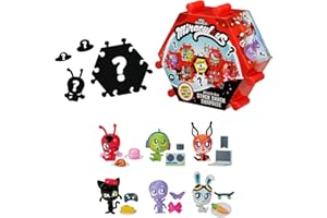 Miraculous Bandai Ladybug And Cat Noir Shack Stack Surprise Box With Figurine | Collectible Kwami Figure with 2 Accessories | 6 Themed Environments to Collect | Blind Box Only 1 Figure Per Each Box