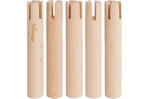 Niteangel Juego de zancos de haya para elevar y ajustar de forma segura la serie de laberintos de varias cámaras o plataforma de rueda de hámster (juego de 5 zancos (5.9 pulgadas de alto)