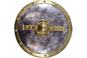 ONLY SPORTS GEAR Men's Roman Viking Spartan Greek Fancy Dress Outfit PVC Shield Costume 48cm