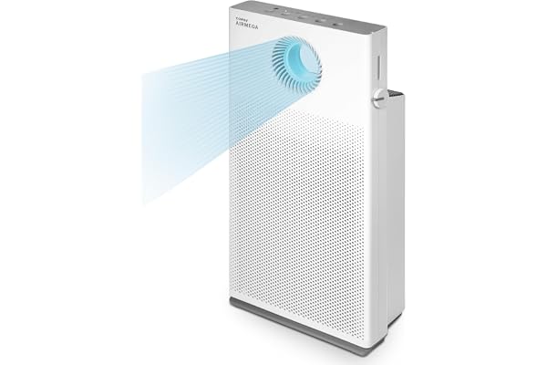 COWAY Purificateur d'air Maison, Chambre, Bureau, Technologie Megajet, Elimine 99,99% Particules Nocives 0,01 µm Allergies (Certifié ECARF), Fumée, Pollen, Animaux Dom, CADR 402m³/h - AIRMEGA JET
