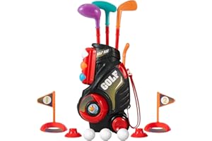 HYAKIDS Mazze da Golf Giocattoli per Bambini, Regalo Bambino 3 4 5 6 Anni, Regali di Natale Bambini Bambina, Valigia Gioco Bambini, Giochi Sportivi All'Aperto