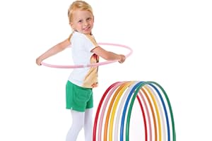 HOOPOMANIA Kids Hula Hoop Unicolor [Ø60cm - Ø80cm] Hula Hoop para niños Colorido