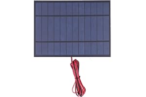 PILIPANE 1 Piezas 6V 6W 170 x 230 mm,Micro Mini Células de Panel Solar, Mini Células Solares Polisilicio con 200cm Cable Negro Rojo para DIY Materiales de Juguete Eléctrico Células Fotovoltaicas Solares
