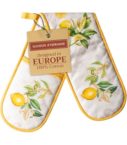 S Maison D' Hermine Double Oven Mitts 100% Cotton 18 Cm X 89