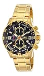 Invicta Reloj Cronógrafo de Cuarzo para Hombre con Correa de Acero Inoxidable Chapado En Oro – 14878