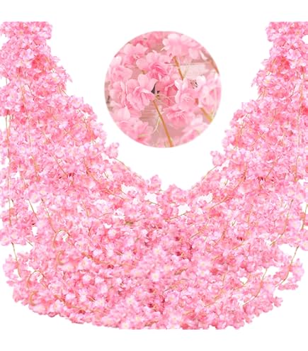 Ouddy Daily 2 Pezzi Rose Artificial, Fiori Finti Per Decorazioni Di Seta, Rose Finte Per Decorazioni, Ghirlanda Fiori Artificiali Per Giardino, Recinzioni e Ricevimenti Nuziali, 2m