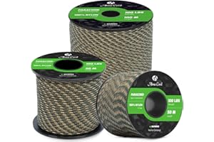 Abma Cord Paracord 2mm Cuerda de 100% Nylon 30m Tipo I Cuerda de Paracaídas 1 Hebra - MAX. 45 kg - R Camo