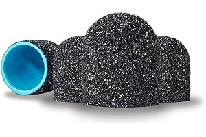 LALILL Capuchons Abrasifs LUX Graphite 10 mm – Grain 80 – 10 pièces – Pour Fraiseuses à Ongles – Élimination des Callosités Épaisses – Pédicure et Podologie – Compatibles avec embouts standards