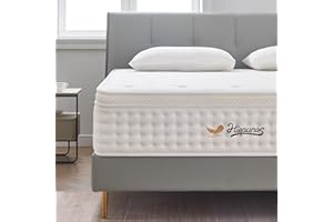 Hiepunos Double Mattress,10.2 INCH Hybrid Memory Foam and Individually Pocket Spring,4FT6 Double Bed Mattress Medium Firm,Ergonomic Pressure Reducing,Improve Sleeping(135x190x26cm)