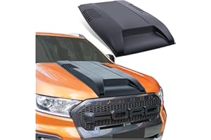 JHCHAN Bonnet-Hood-Scoop for Ford-Ranger-Accessories 2016-2022 T7 T8 Bonnet Scoop Guard Car Hood Bug Deflector Shield Vent Cover Protector Matte Black (-Ford Ranger Wildtrak Limited XLT Stormtrak)