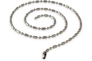 Fly Style Ball Chain Stainless Steel Silver · Thickness 1.6-8 mm · Lengths 20-180 cm · Dog Tag Necklace for Men and Women