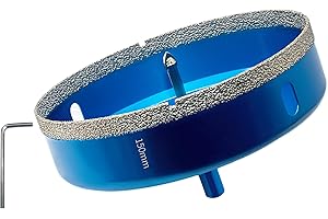 Teronbeta Diamant Lochsäge 150mm mit Zentrierbohrer, Professionellen Hartgelötet Diamant Kernlochbohrer für Fliesen, Porzellan, Keramik, Glas, Quarzit, Marmor