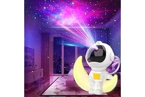 PHOSURA LED Sternenhimmel Projektor, 2 in 1 Astronaut Projektor mit Mond Nachtlicht, Timer und Fernbedienung, Schlafzimmer Dekoration Ästhetik für Erwachsene & Kinder, Weihnachten, Geburtstag Geschenk