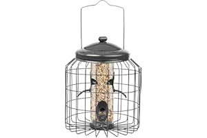 Crystals Squirrel Proof Hanging Bird Feeder for Small Birds – Heavy Duty Garden Peanut & Fat Ball Feeders – Wild Bird Feeders for Outdoor Use (Seed Feeder)