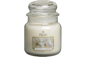 Price's Candles - Candela in Giara Media Winter Jasmine - Durata Fino a 90 ore di Combustione