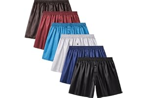 JupiterSecret Herr Satin Boxershorts Multipack Silk Feel Satinshorts för män med knappstängning