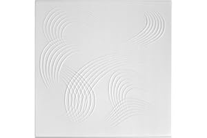 2 m² Placas de techo de XPS – Placas decorativas ligeras y resistentes a la forma, 50 x 50 cm Hexim Nº 84