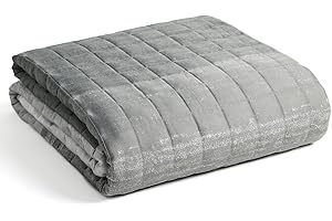 YnM Exklusive kühlende gewichtete Decke, natürliche Viskose aus Bambus, Bettdecke für eine Person von 72,6 kg, ideal für Queen-/Kingsize-Bett (152,4 x 203,2 cm, 7,7 kg, Farbverlauf, Dunkelgrau)