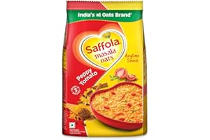 Saffola Masala Oats, Tasty Evening Snack, Healthy Snack, Peppy Tomato, 500G