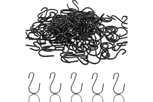 Gicare 60 Pièces Petits Crochets en S 2,6 cm Mini Crochets en S Noir Crochet S en Métal Crochet Multifonctions Crochets pour Ornements Crochets de Suspension pour Bijoux, DéCorations, L'Artisanat