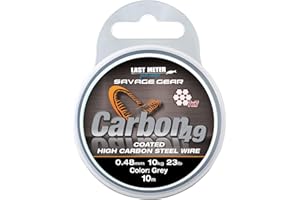 SAVAGE GEAR acier carbone Leader 7x7 10 m, leader pour Brochet, perche & BASS Leader montage pour gréements de pêche, acier pour acier, couvert Leader