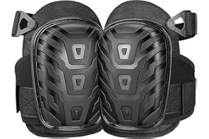 SUGFAY Ginocchiere Lavori, Ginocchiere Professionali, Heavy Duty Ginocchiere Imbottitura in schiuma con cuscino in gel confortevoli e cinghie regolabili per il lavoro, pavimento, costruzione, Gardinage