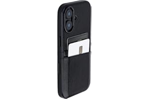 Dockem Étui Porte-Cartes pour iPhone 17 avec Plaque de Montage Magnétique, Bouton de Contrôle de l’Appareil Photo, Portefeuille avec 2 Emplacements : M2 Exec Cuir Synthétique (Noir)