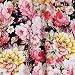 Eleery Fashion Women's Summer High Waist Vintage Flower Print Skirt Flared A Line Rock Roll Circle Midi Skirt