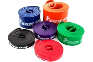 KYLIN SPORT Bande Elastique de Résistance Bande Latex de Yoga Bande d'entraînement pour Musculation Crossfit Récupération Pilates Kinésithérapie Culturisme pour Homme Femme